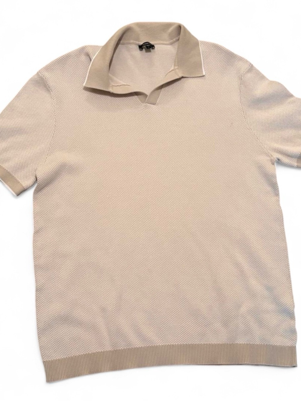 Express Men's Short-Sleeve Polo in Beige